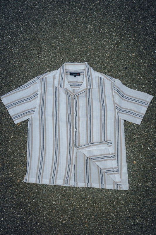 Men's Textured Striped Shirt