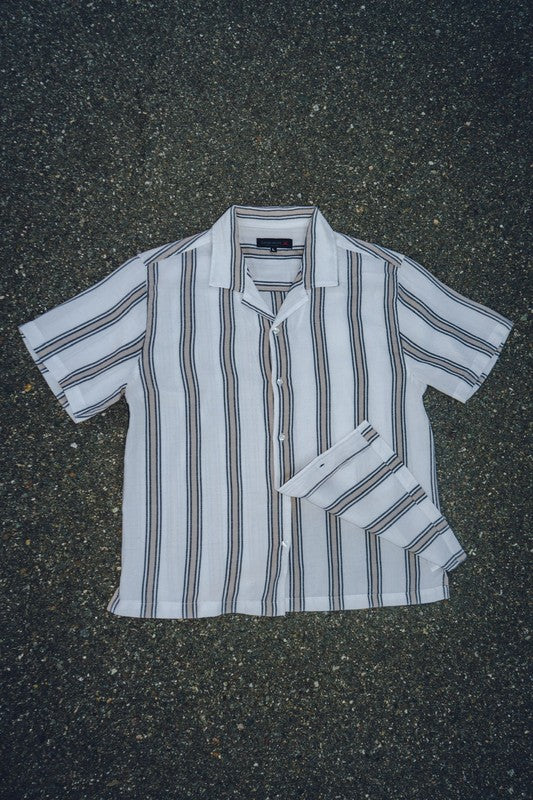 Men's Textured Striped Shirt